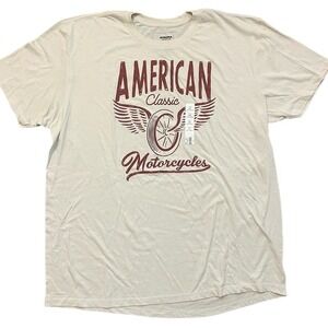 NWT American Motorcycle T Shirt Classic Short Sleeve USA Patriotic Mens XXL 2XL